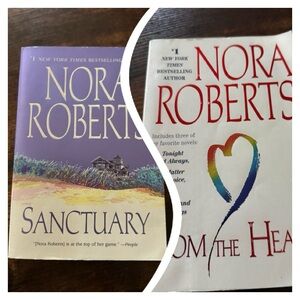 Nora Roberts Book Set - Sanctuary and From the Heart